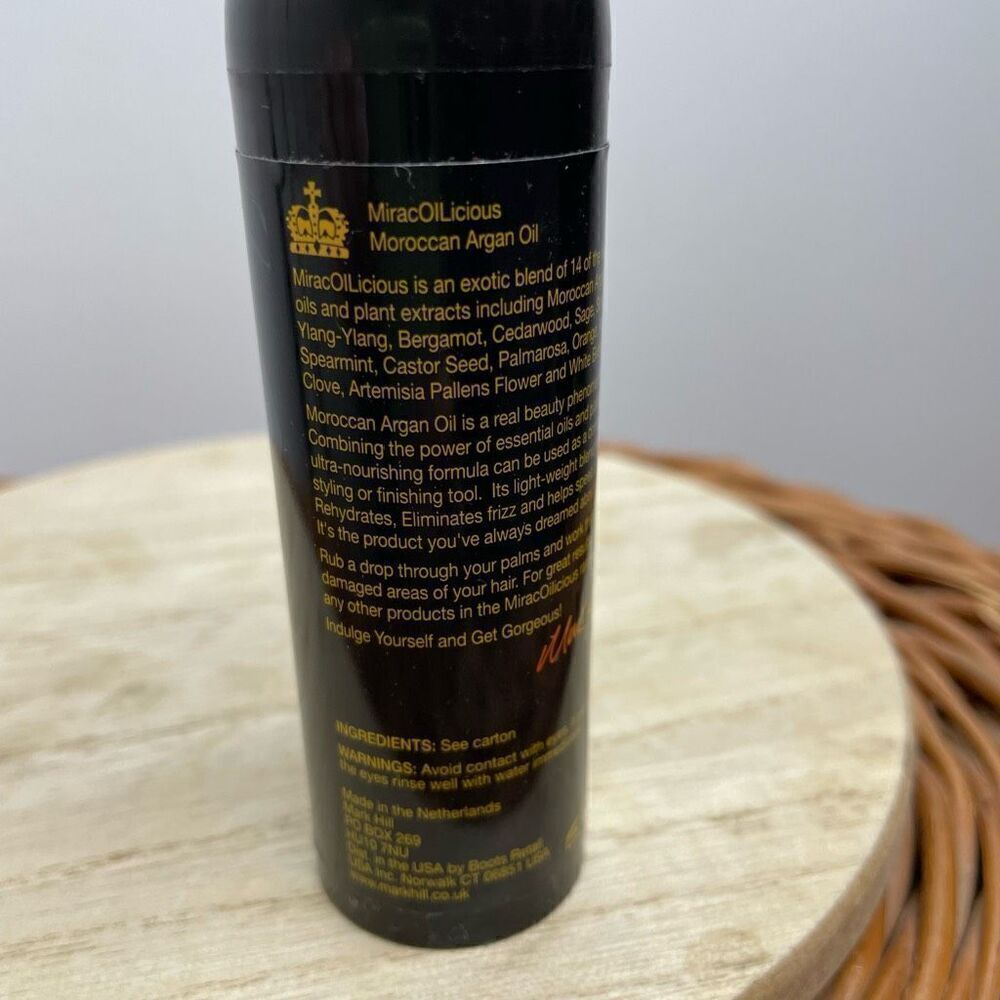 New Mark‎ Hill MiracOILous Moroccan Argan Oil Ylang Ylang Palmarosa 50ml Rare - Picture 3 of 6